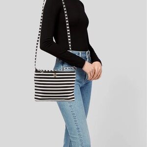 Kate Spade Monochrome Striped Crossbody Bag
